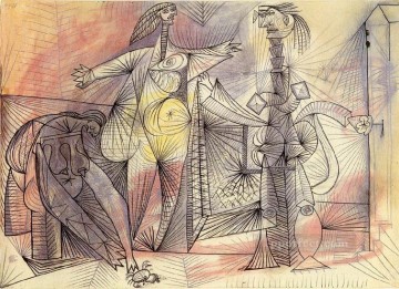  cangrejo Obras - Bañistas con cangrejo 1938 cubista Pablo Picasso